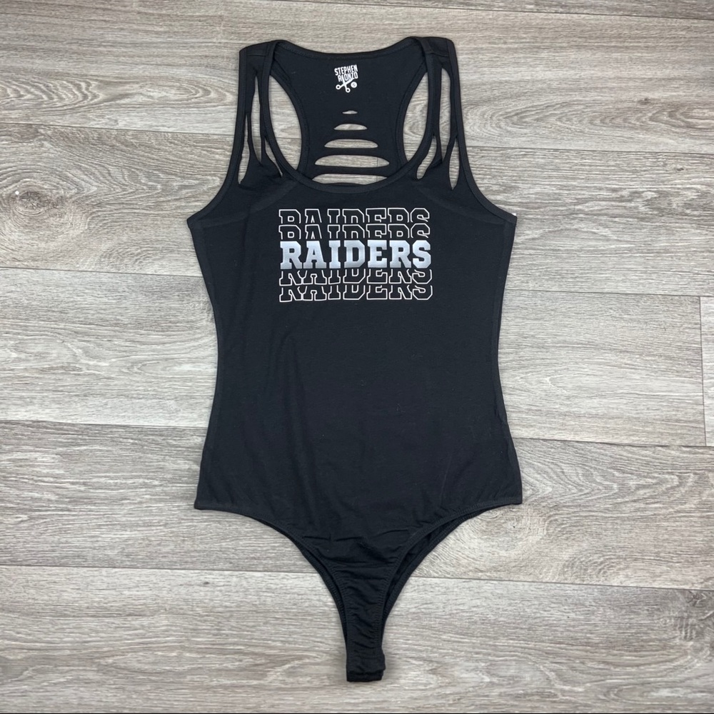 🔥Las Vegas Raiders Football Bodysuit Onepiece - Picture 2 of 7